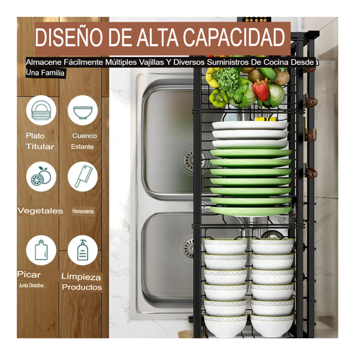 Escurridor Platos Sobre El Fregadero