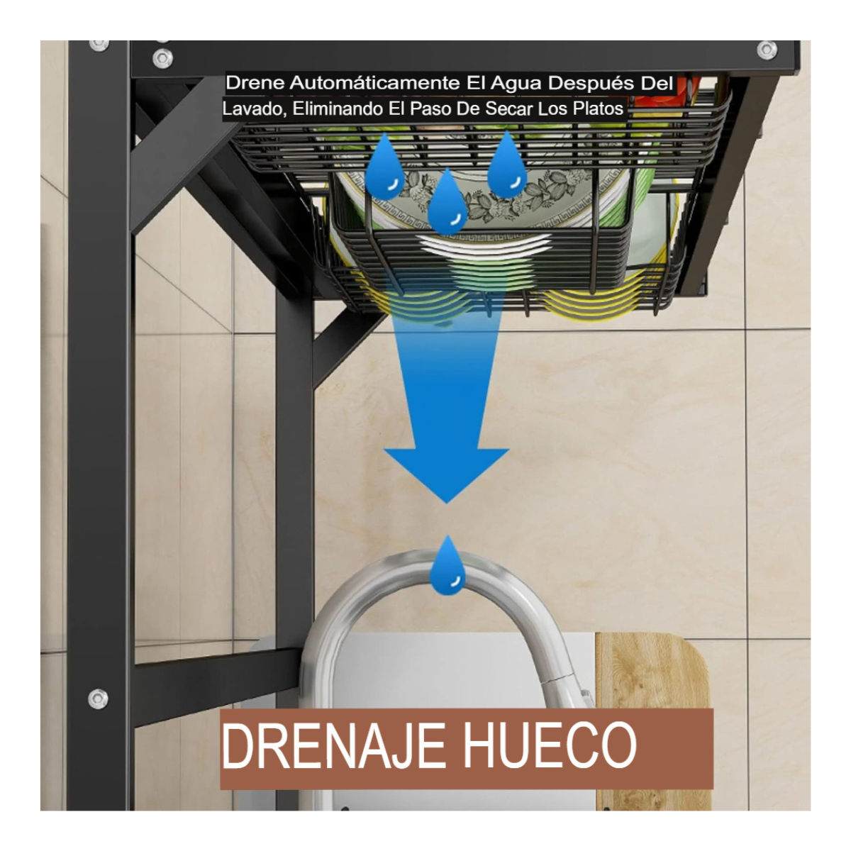 Escurridor Platos Sobre El Fregadero
