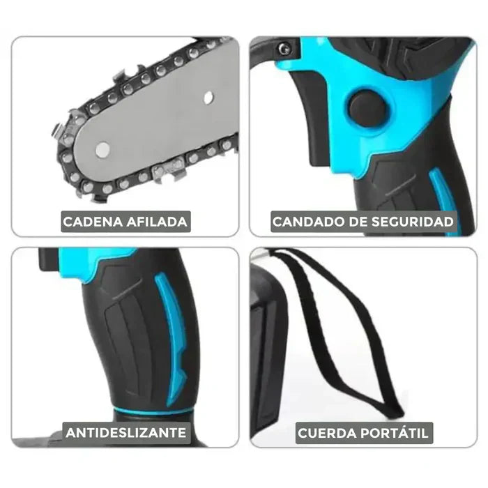 Mini Motosierra De Mano Portatil Recarga -Original + BATERIA EXTRA + Regalos